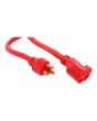 Extensión eléctrica 15 m uso rudo 3x12 AWG roja 2241 Sanelec