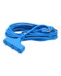 Extensión eléctrica 7.6 m uso rudo Power Block 3x16 AWG azul 2266 Sanelec