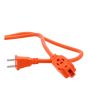 Extensión eléctrica 3 m uso rudo 3x16 AWG naranja 2407 Sanelec