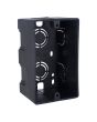Caja de registro sin tapa 4" x 2" negra Sanelec