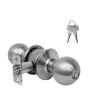 Cerradura para entrada cromo mate Ball Yale