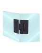 Bisagra para baño vidrio a vidrio a 135° negro mate SH340N Axcent