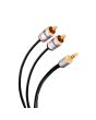 Cable plug 3,5 mm a 2 plug RCA de 1,8 m, ultradelgado y conectores reforzados 297-045 Steren