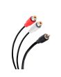 Cable RCA plug a 2 jacks, de 15 cm, ultradelgado 255-010 Steren
