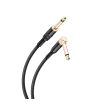 Cable plug a plug 6,3 mm de 3 m, tipo cordón con conector a 90° y strain relief 299-950 Steren