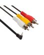 Cable con plug 3.5 mm a 3 plugs RCA para videocámara, de 1,8 metros 206-246 Steren
