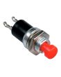 Switch miniatura, de push, normalmente abierto, de 125 Vca, color rojo AU-102R Steren