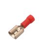 Terminal de latón tipo faston, hembra, con forro rojo TFA-1/4L Steren