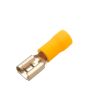 Terminal de latón tipo faston, hembra, con forro amarillo TFAA-1/4L Steren