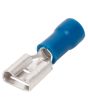 Terminal de latón tipo faston, hembra, con forro azul TFAB-1/4L Steren