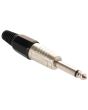 Plug 6,3 mm monoaural, reforzado, negro 250-107N Steren