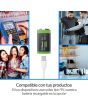 Batería cuadrada recargable USB Li-Ion tipo 9V de 3600 mWh BAT-LI-9V USB Steren