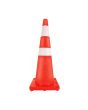 Cono de PVC 90 cm con cinta reflejante TC4001 Toolcraft