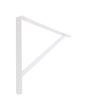 Ménsula reforzada blanca 13" x 20" TC5725 Toolcraft