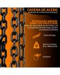 Garrucha triangular de 2 Toneladas con 6 metros de cadena HL-2T6M TEENO
