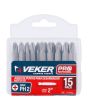 Puntas Phillips PH2 para desarmador de 2" con 15 piezas 12373 Veker