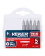 Puntas Phillips PH1 para desarmador de 2" con 5 piezas 12379 Veker