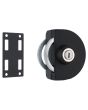 Cerradura de gancho con contra para muro negro mate XH2801N Axcent