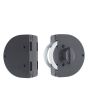Cerradura de gancho con contra para puerta de vidrio negro mate XH82803B Axcent