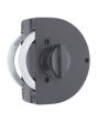 Cerradura de gancho con contra para puerta de vidrio negro mate XH82803B Axcent
