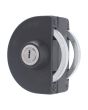 Cerradura de gancho con contra para puerta de vidrio negro mate XH82803B Axcent