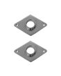Soportes fijos rectangulares para tubo 1" cromo Lusar