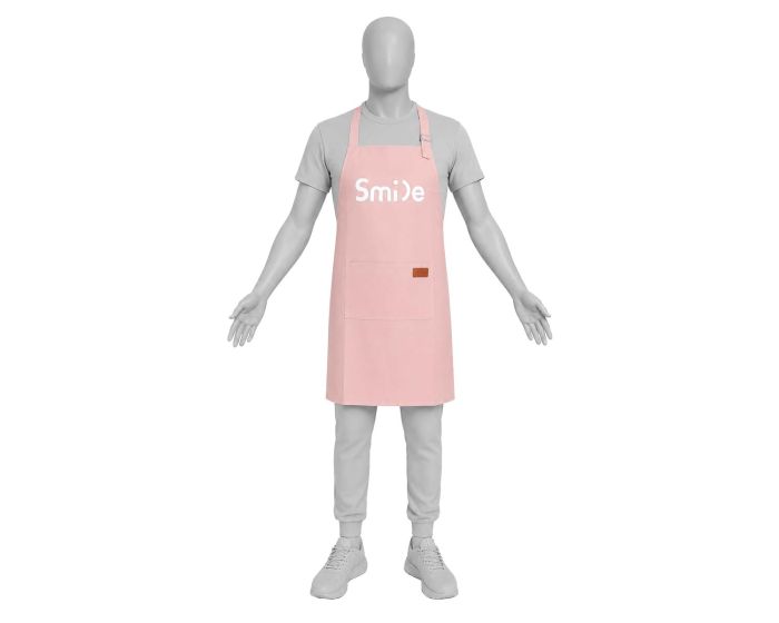 Delantal impermeable rosa Smile