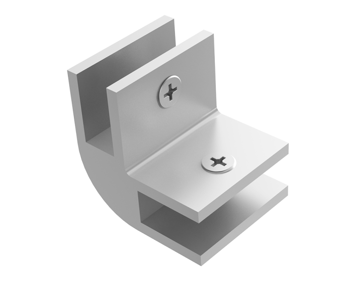 Conector para vidrio "L" Herralum