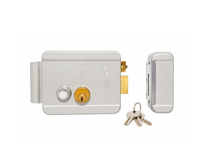 Cerradura de sobreponer electromecánica con botón 10515 Adir