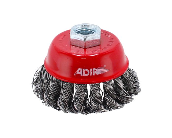 Carda de copa alambre trenzado fino 3" 10672 Adir