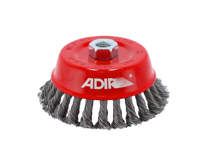 Carda de copa alambre trenzado fino 5" 10674 Adir
