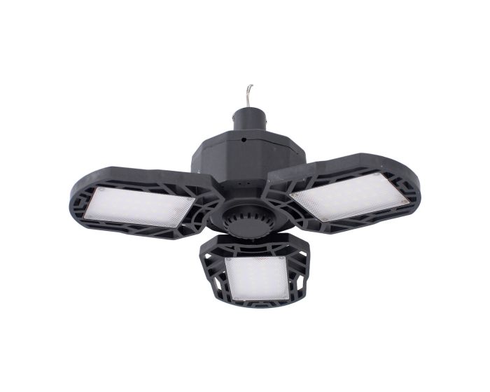 Lámpara solar recargable de emergencia tipo ventilador con 3 paneles 5 W 10729 Adir