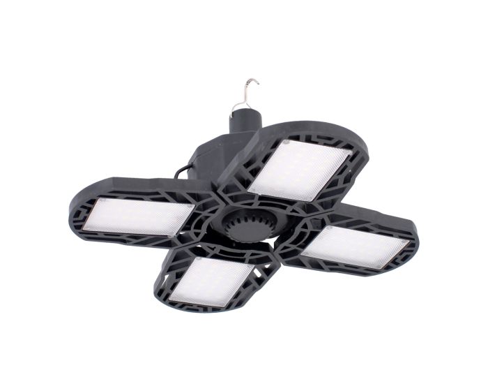 Lámpara solar recargable de emergencia tipo ventilador con 4 paneles 5 W 10730 Adir