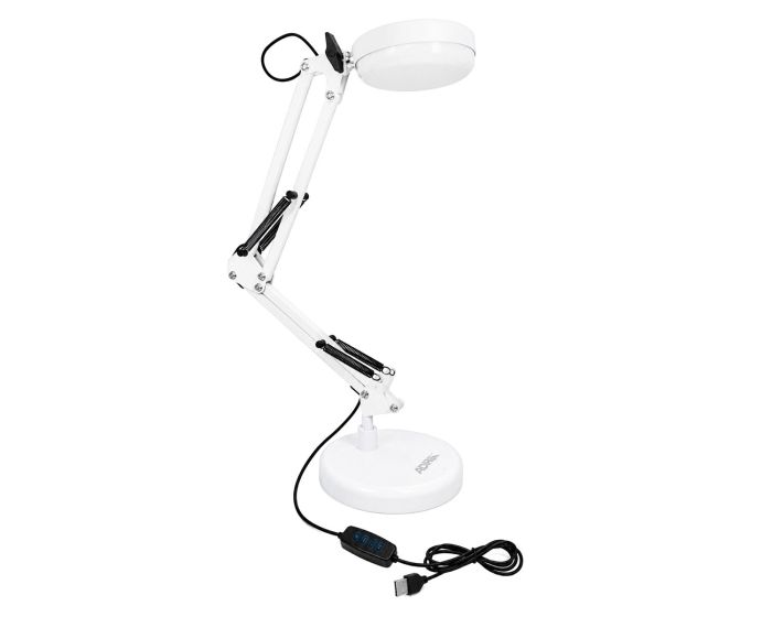 Luminario LED 7W de escritorio 2 en 1 USB Blanco Mate 10774 Adir