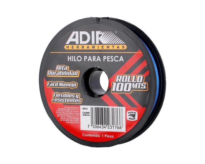 Hilo para pesca calibre 0.40 mm de 100 metros 10912 Adir
