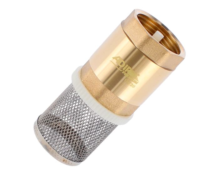 Válvula de pie pichancha 1" con rejilla de acero inoxidable 11739 Adir