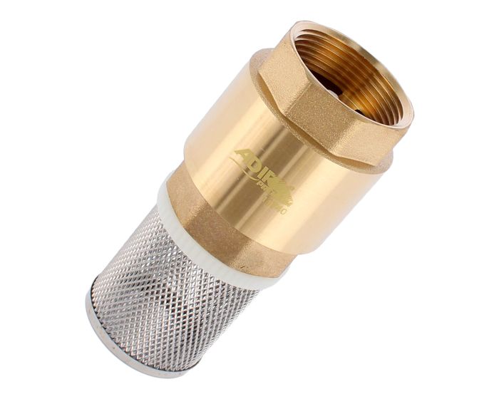 Válvula de pie pichancha 1-1/4" con rejilla de acero inoxidable 11740 Adir