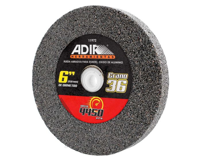 Rueda abrasiva para esmeril 6" grano 36 11972 Adir