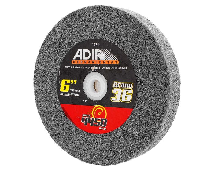Rueda abrasiva para esmeril 6" grano 36 11974 Adir