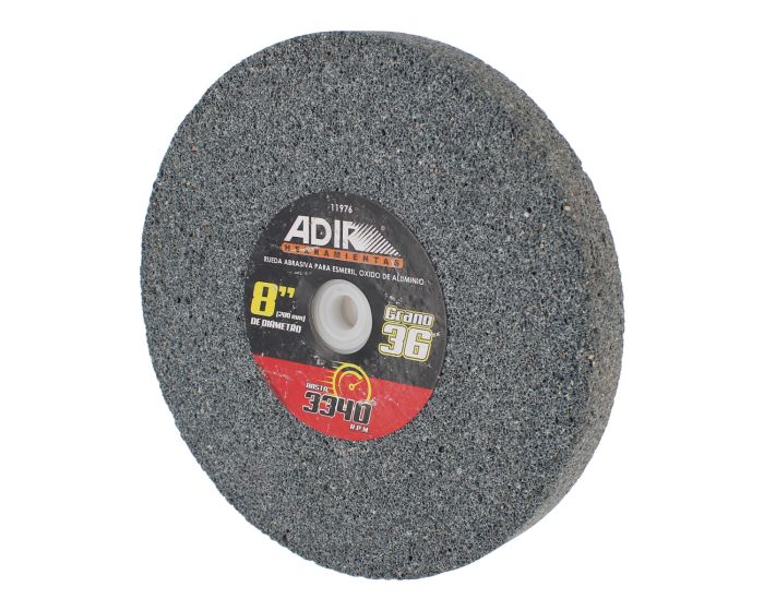 Rueda abrasiva para esmeril óxido de aluminio 8" grano 36 11976 Adir