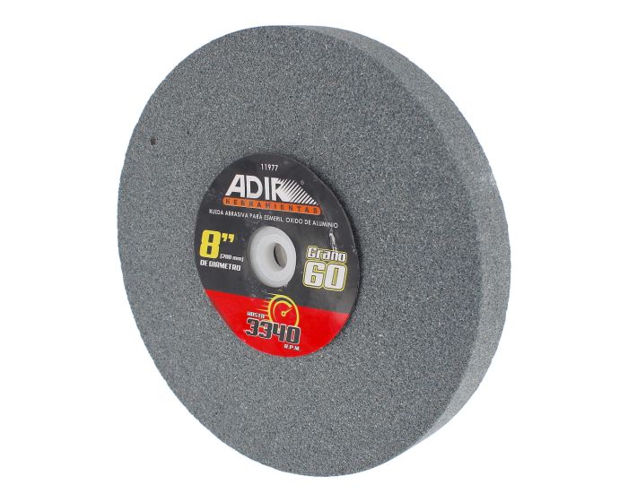 Rueda abrasiva para esmeril óxido de aluminio 8" grano 60 11977 Adir