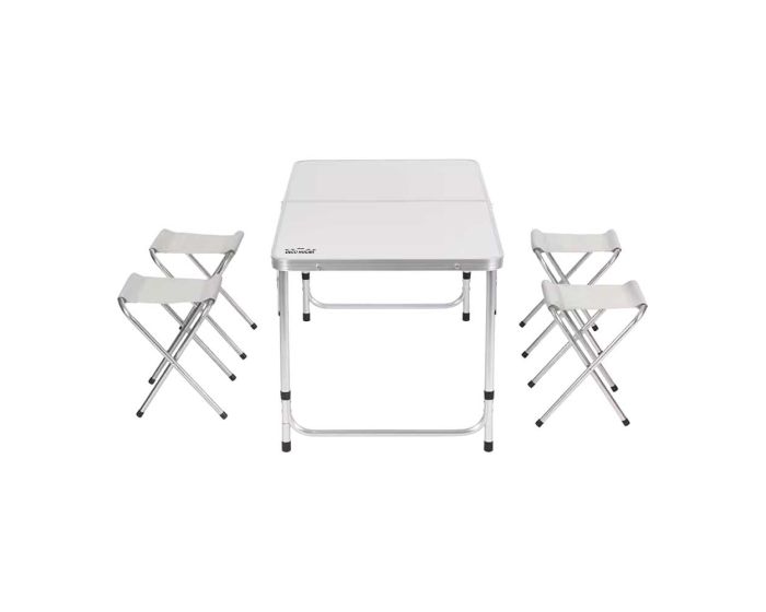 Mesa plegable 120 cm con 4 bancos 12139 Deco Hogar