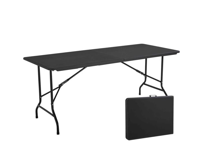 Mesa plegable tipo picnic 180 cm negra 12149 Deco Hogar