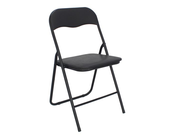 Silla plegable acojinada color negro 12153 Deco Hogar