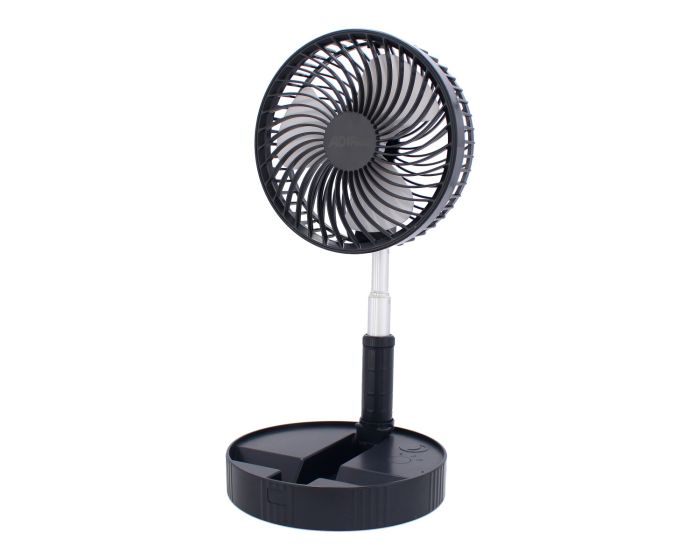 Ventilador portátil recargable de escritorio negro 12380 Adir