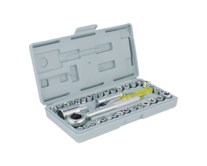 Juego de 40 piezas de dados con matraca 3/8" Autoclé 1239 Adir