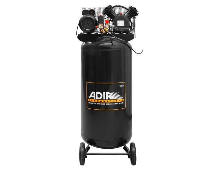 Compresor lubricado de banda vertical 240 litros 12607 Adir