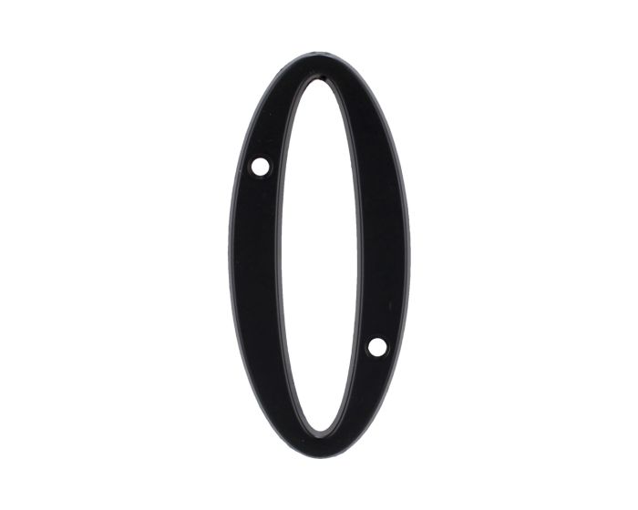 Número "0" de latón sólido 4" Negro 13656 Adir