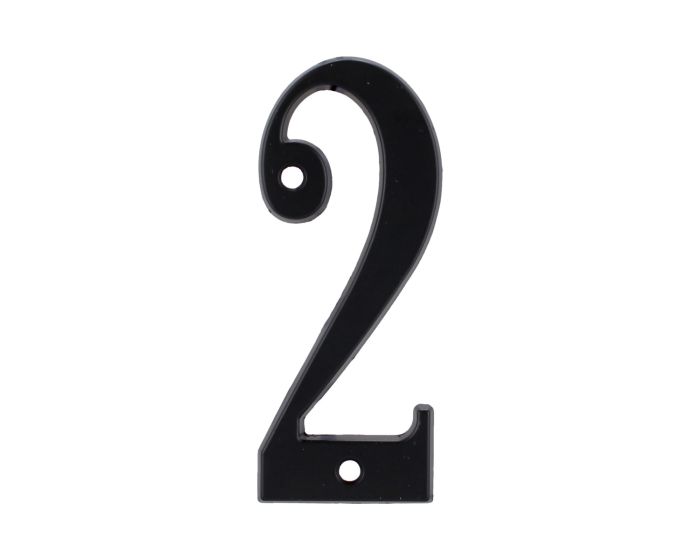 Número "2" de latón sólido 4" Negro 13658 Adir