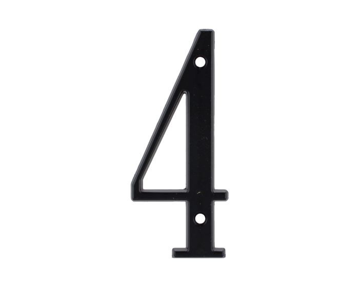 Número "4" de latón sólido 4" Negro 13660 Adir